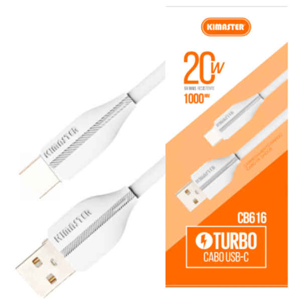 CABO TURBO TYPE-C 20W KIMASTER - CB616