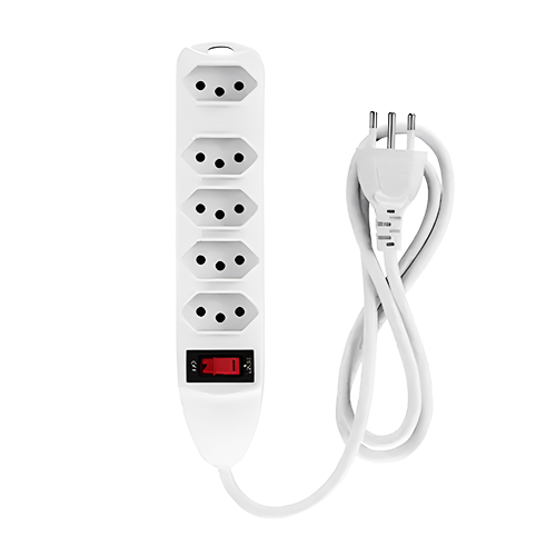 RÉGUA EXTENSÃO 5 TOMADAS 2M BMAX BM-8687