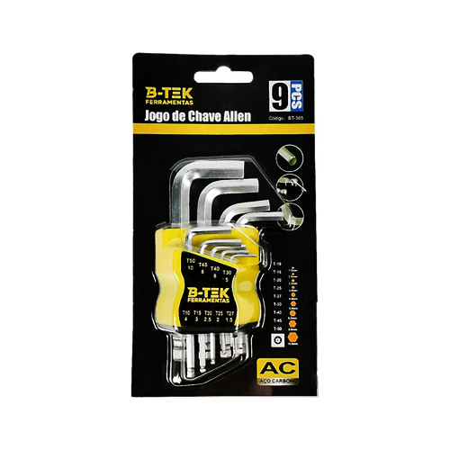 KIT CHAVES ALLEN 9 PÇS BMAX BT-385