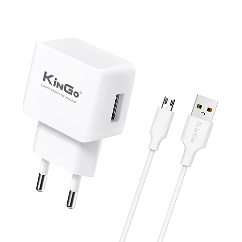 KIT CARREGADOR 1.2A V8 KINGO