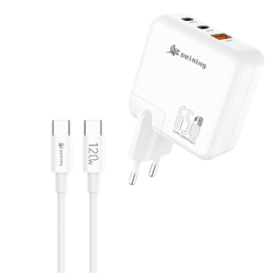 KIT CARREGADOR PD TYPE-C GAN 65W PEI-906-C