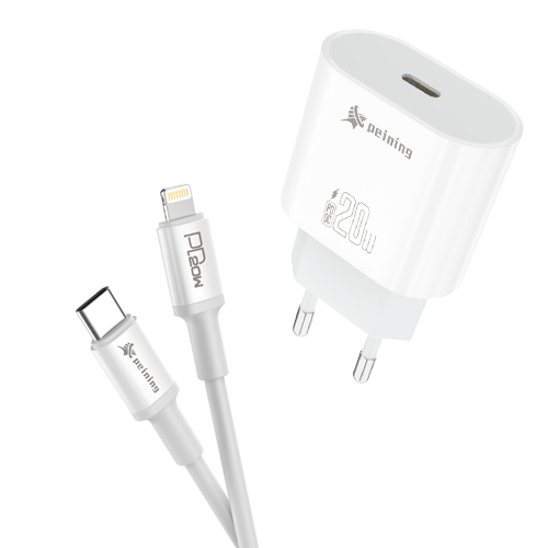 KIT CARREGADOR PD LIGHTNING 20W PEINING PEI-PD002-I