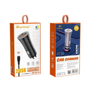 KIT VEICULAR 2USB V8 3.6A PEINING WU-F022-V8
