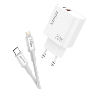 KIT CARREGADOR PD TYPE-C/LIGHTNING 20W PEI-PD101-I/PD101-4