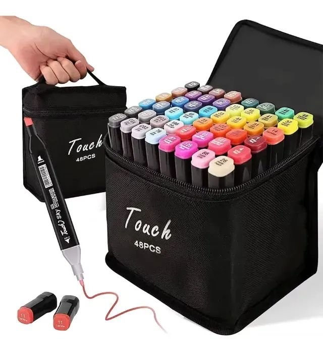 ESTOJO DE CANETAS COM 48 CORES TOUCH48 MK-48