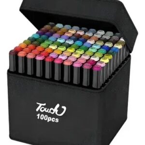 ESTOJO DE CANETAS COM 100 CORES TOUCH100 MK-100