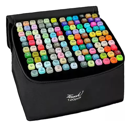 ESTOJO DE CANETAS COM 120 CORES TOUCH120 MK-120