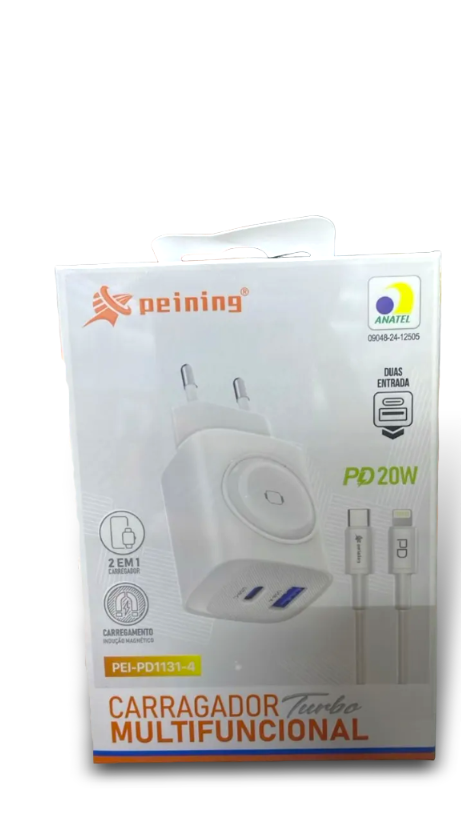CARREGADOR PEINING MULTI USB/TYPEC/SMART 20W IP  PEI-PD1131-4