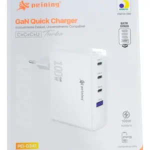 CARREGADOR PEINING 100W 4 SAIDAS PEI-G341