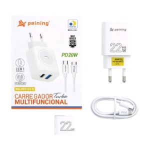 CARREGADOR PEINING MULTI USB/TYPEC/SMART 20W TYPE C PEI-PD1131-5