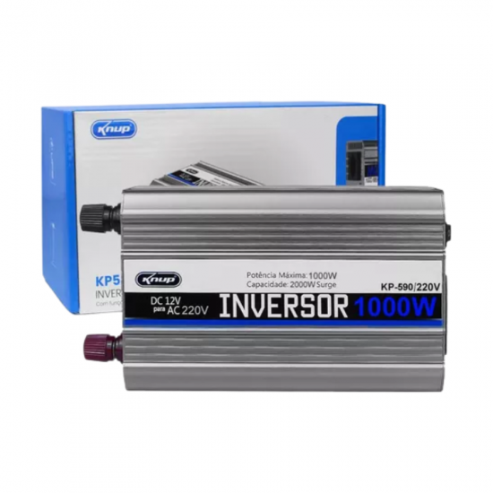 INVERSOR KNUP DE TENSAO 12V 220V/1000W KP-590/220V