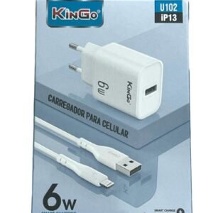 CARREGADOR KINGO 1.2 6W IP13 (U102) KIT