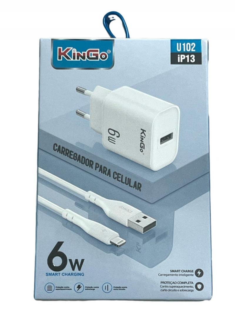 CARREGADOR KINGO 1.2 6W IP13 (U102) KIT