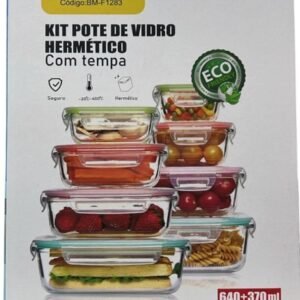 VASILHA BMAX DE VIDRO COM 2 BM-F1283