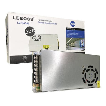 FONTE LEBOSS CHAVEADA 12V/20A LB-CA562