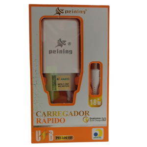 CARREGADOR PEINING V8 18W PEI-PD106-1