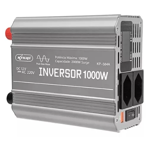 INVERSOR KNUP DE TENSAO 12V 220V/1000W KP-584A