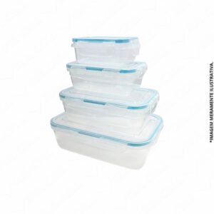 KIT POTES HERMETICOS RETANGULAR BMAX BM-F1335