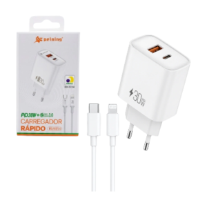 CARREGADOR PEINING 30W IP/TYPE C PEI-PD171-4