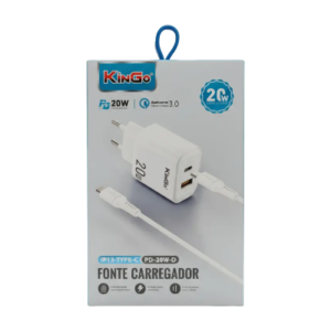 CARREGADOR KINGO PD-20W-D IP13 - TYPE C
