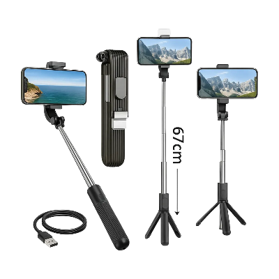 BASTÃO DE SELFIE COM LED TRIPÉ KAPBOM KA-ZP103