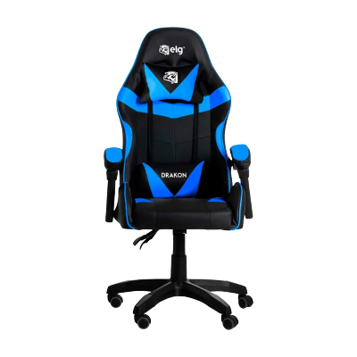 CADEIRA ELG GAMER DRAKON PRETO/AZUL CH31BKBL