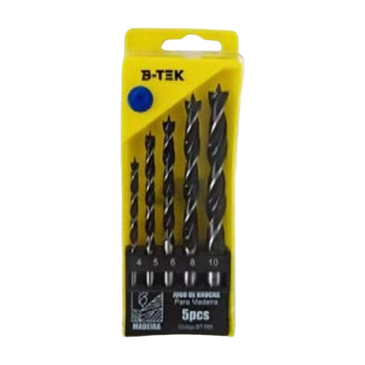 JOGO B-TEK DE BROCAS 5PCS MADEIRA BT-588