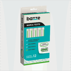 MARCA TEXTO BAZZE VERDE CX 12UN 617961