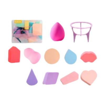 KIT BMAX 12 PEÇAS ESPONJAS E MAQUIAGEM BM-F1651