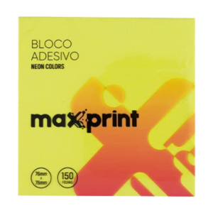BLOCO ADESIVO MAXPRINT NEON MEDIO AMARELO 743344