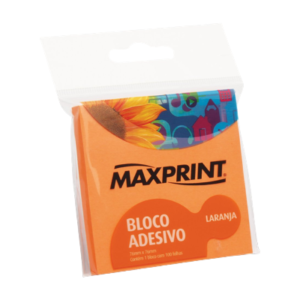 BLOCO ADESIVO MAXPRINT NEON MEDIO LARANJA 743359
