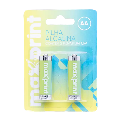 PILHA ALCALINA MAXPRINT AA 1,5V CX2UN 756339