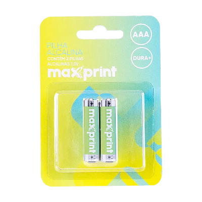 PILHA ALCALINA MAXPRINT AAA 1,5V CX2UN 756358