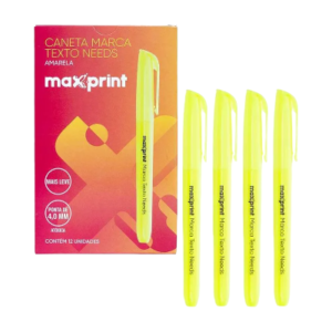 MARCATEXTO MAXPRINT AMARELA CX12UN 70000136