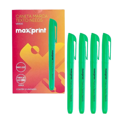 MARCATEXTO MAXPRINT VERDE CX12UN 70000133