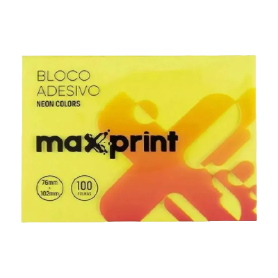 BLOCO ADESIVO MAXPRINT GRANDE AMARELO  741011