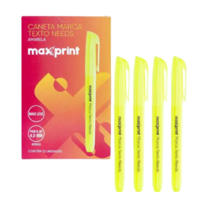 MARCATEXTO MAXPRINT AMARELA CX12UN 70000136