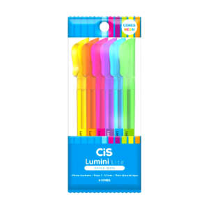 MARCA TEXTO CIS LUMINI LITE ESTOJO C/6 CORES-57697