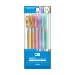 MARCA TEXTO CIS LUMINI LITE ESTOJO C/6 PASTEL-57728