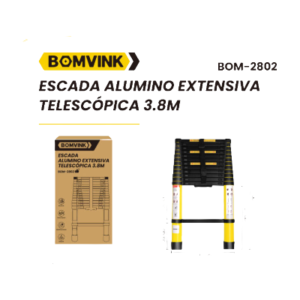 ESCADA ALUMINO EXTENSIVA TELESCÓPICA 3.8M BOMVINK BOM-2802