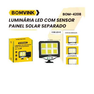 LUMINARIA LED COM SENSOR BOMVINK BOM-4208