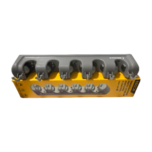 SUPORTE PAREDE PORTA VASSOURA RODO COM 5 GANCHOS BOMVINCK BOM-7503