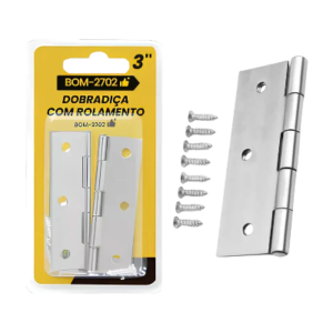 DOBRADIÇA COM ROLA-MENTO 3 POLEGADAS-3PCS BOMVINK BOM-2702