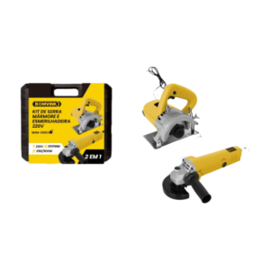 KIT DE SERRA MARMORE E ESMERILHADEIRA 220V 1515MM 650/900W BOMVINK BOM-9602