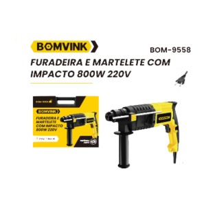 FURADEIRA E MARTELETE COM IMPACTO 220V 800W BOMVINK BOM-9558