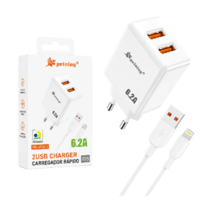 CARREGADOR PEINING 2 USB 6.2A IP PEI-U234-2