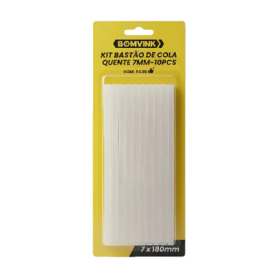 KIT BASTAO DE COLA QUENTE 7MM BOMVINK BOM-5536