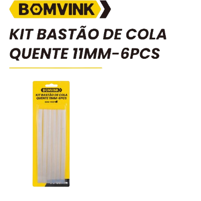 KIT BASTAO DE COLA QUENTE 11MM BOMVINK BOM-5537