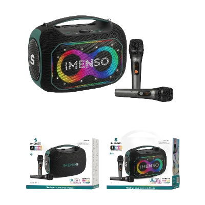 CAIXA DE SOM C/2 MIC IMENSO IMS-6300PRO