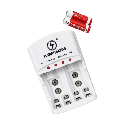CARREGADOR DE PILHAS AA/AAA/9V KAPBOM KA-1365